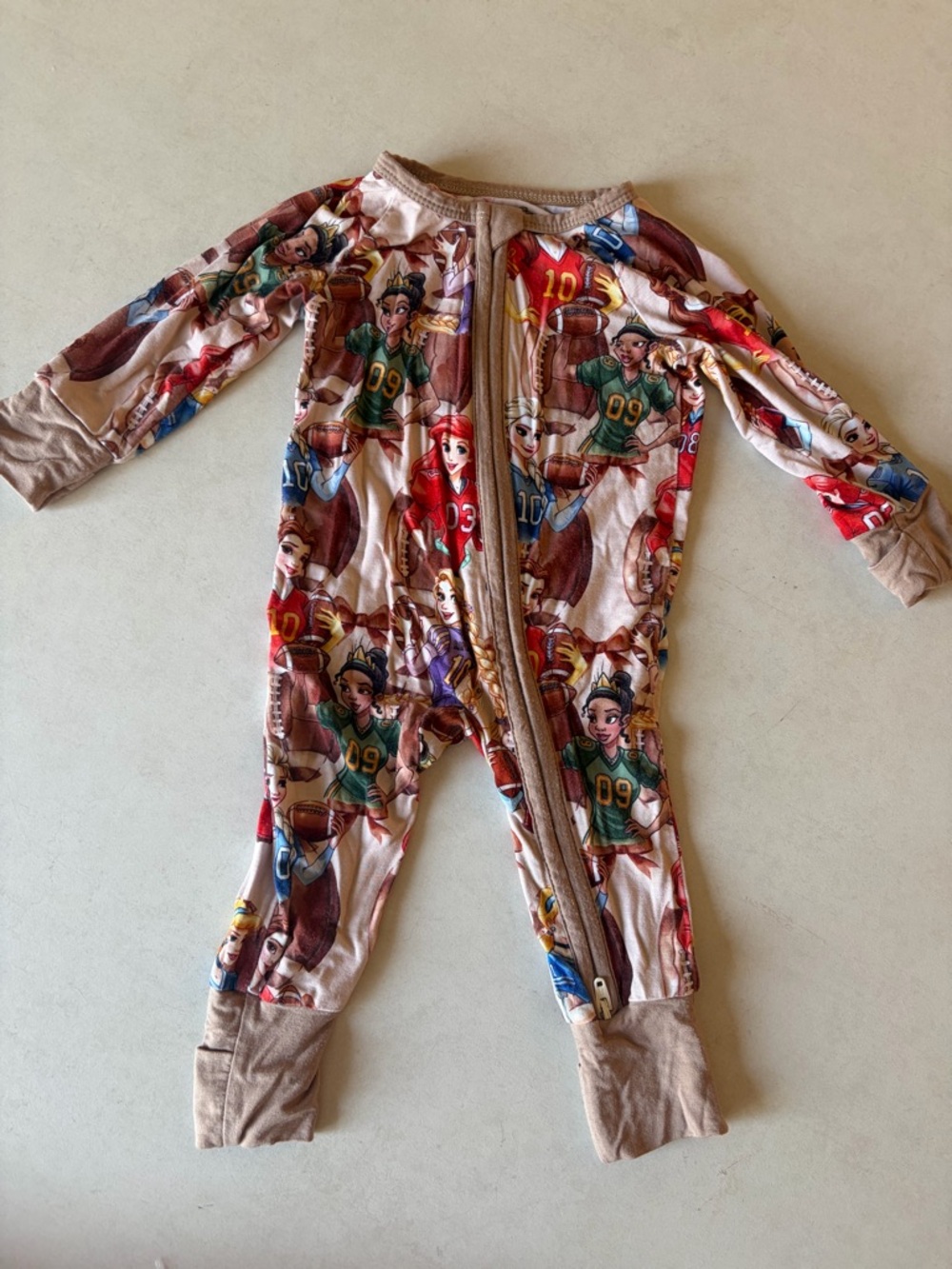 Newborn Bamboo Zippy- Princess football